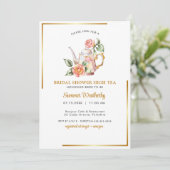 Invitation douche nuptiale, fête du thé nuptial, thé nuptiale (Debout devant)