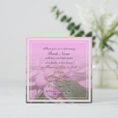 Invitation douche nuptiale, fleur dahlia violette (Debout devant)