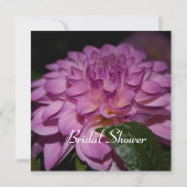 Invitation douche nuptiale, fleur dahlia violette (Dos)