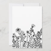 Invitation Douche nuptiale fleur sauvage (Dos)