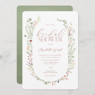 Invitation Douche nuptiale fleur sauvage Aquarelle Floral Dou