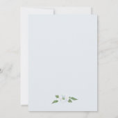 Invitation Douche nuptiale fleurie bleu Dusty (Dos)