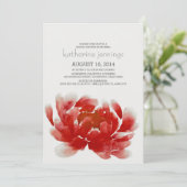 Invitation douche nuptiale fleurie d'aquarelle (Debout devant)