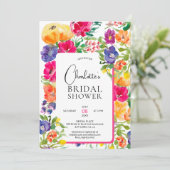 Invitation Douche nuptiale fleurie du jardin gras (Debout devant)
