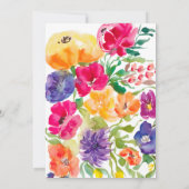 Invitation Douche nuptiale fleurie du jardin gras (Dos)