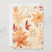 Invitation Douche nuptiale fleurie en automne (Dos)