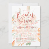 Invitation Douche nuptiale fleurie en terre cuite boho (Devant)