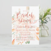 Invitation Douche nuptiale fleurie en terre cuite boho (Debout devant)