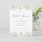 Invitation Douche nuptiale fleurie moderne (Debout devant)