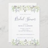 Invitation Douche nuptiale fleurie moderne (Devant / Derrière)