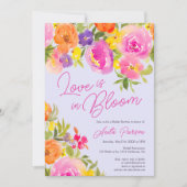 Invitation Douche nuptiale fleurie Pretty Rose (Devant)