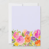 Invitation Douche nuptiale fleurie Pretty Rose (Dos)