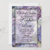 Invitation Douche nuptiale fleurie violette (Devant)