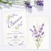 Invitation Douche nuptiale fleurie violette Lavender