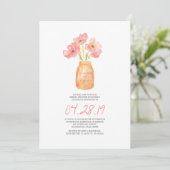 Invitation douche nuptiale florale (Debout devant)