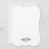 Invitation Douche nuptiale florale 3963 d'aquarelle pourpre (Dos)