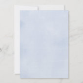 Invitation Douche nuptiale florale bleue et jaune (Dos)