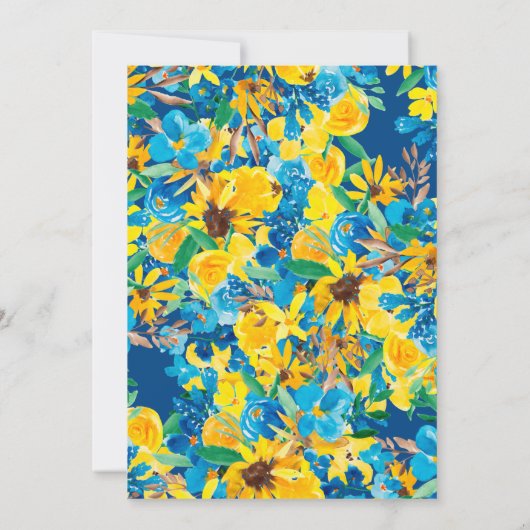 Invitation Douche nuptiale florale rustique par courrier (Dos)