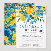 Invitation Douche nuptiale florale rustique par courrier (Devant / Derrière)