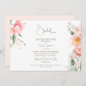 Invitation Douche nuptiale floue élégante (Devant / Derrière)
