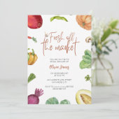 Invitation Douche nuptiale fraîche du marché (Debout devant)