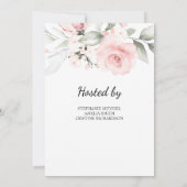 Invitation Douche nuptiale géométrique rose et or doux (Dos)