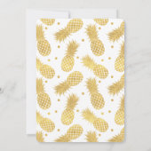 Invitation Douche nuptiale Gold Glitzy Pineappy (Dos)