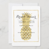 Invitation Douche nuptiale Gold Glitzy Pineappy (Devant)