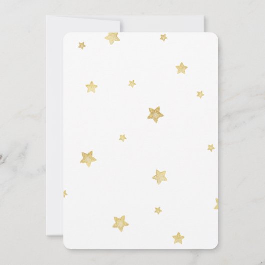 Invitation Douche nuptiale Gold Stars (Dos)
