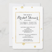 Invitation Douche nuptiale Gold Stars (Devant)