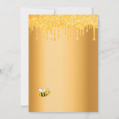 Invitation Douche nuptiale gouttes d'or d'abeille (Dos)
