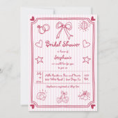 Invitation Douche nuptiale griffée à la main (Devant)