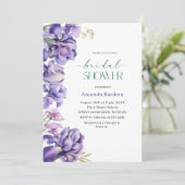 Invitation Douche nuptiale IRIS FLOWER (Debout devant)