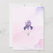 Invitation Douche nuptiale IRIS FLOWER (Dos)