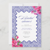 Invitation Douche nuptiale italienne bougainvillière (Devant)