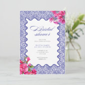 Invitation Douche nuptiale italienne bougainvillière (Debout devant)