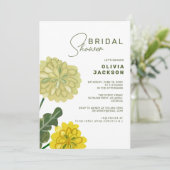 Invitation Douche nuptiale jaune peinte à la main (Debout devant)