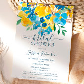 Invitation Douche nuptiale jaune rustique