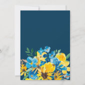 Invitation Douche nuptiale jaune rustique (Dos)