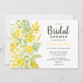 Invitation Douche nuptiale jaune-vert chic (Devant)