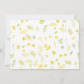 Invitation Douche nuptiale jaune-vert chic (Dos)