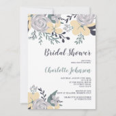 Invitation Douche nuptiale jaune vert pâle printemps (Devant)