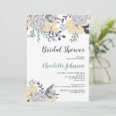 Invitation Douche nuptiale jaune vert pâle printemps (Debout devant)