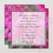 Invitation douche nuptiale joli rose azalea fleurs (Devant / Derrière)