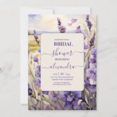 Invitation Douche nuptiale lavande florale unique (Devant)