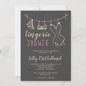 Invitation Douche nuptiale lingerie chic (Devant)