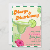 Invitation Douche nuptiale Margs & Mariage Lime (Devant)