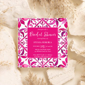 Invitation Douche nuptiale mexicaine rose gras