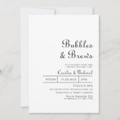Invitation Douche nuptiale minimaliste bulles & brasseries (Devant)