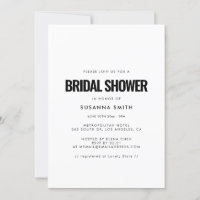 Douche nuptiale minimaliste simple